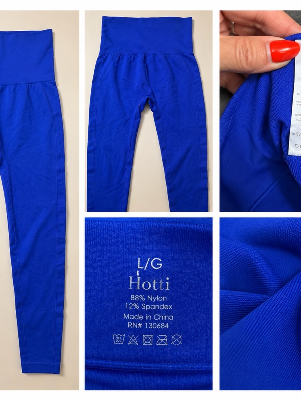 Hotti High-Waisted Leggings in Vibrant Royal Blue